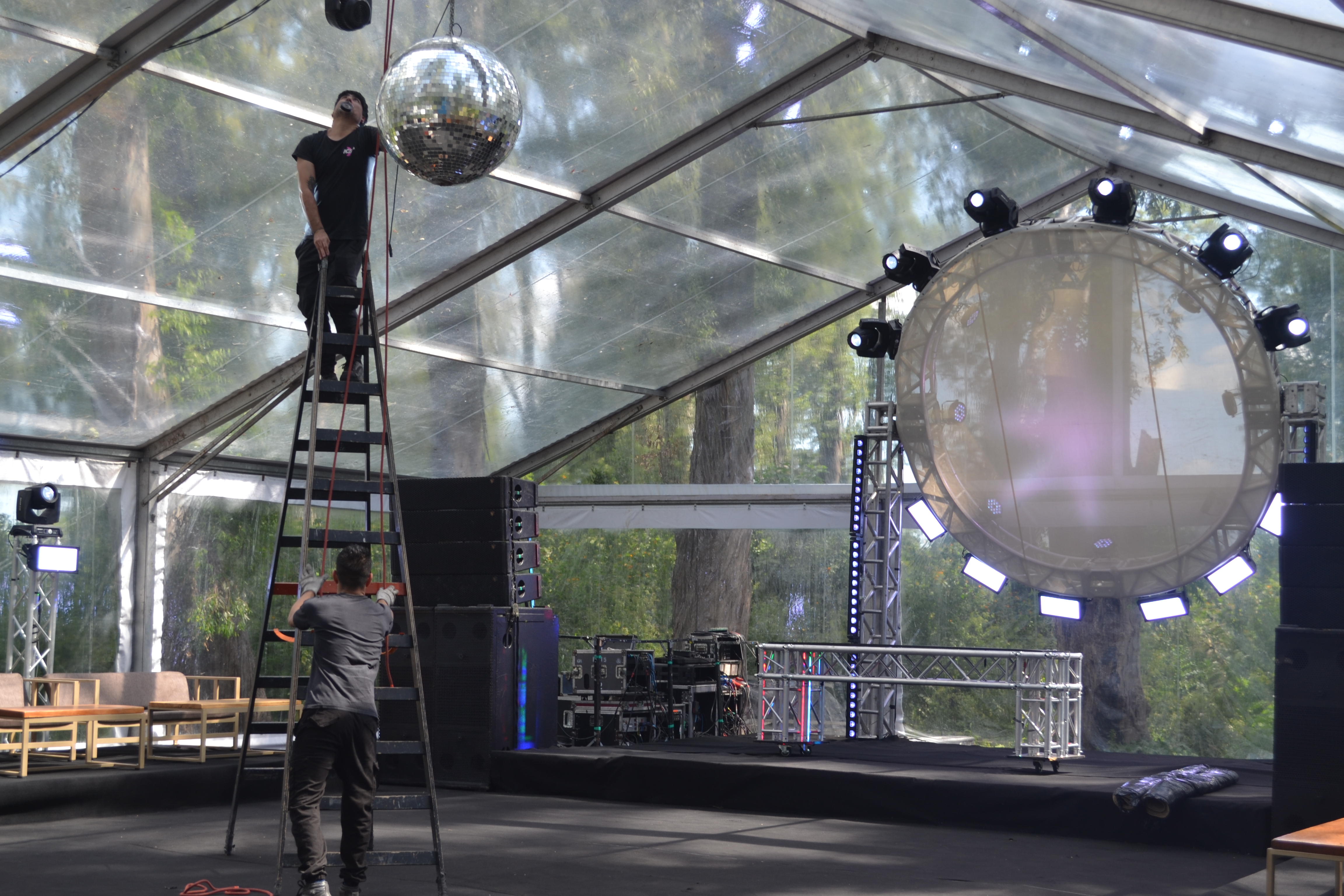 Bosque escondido para el momento fiesta en Polo Park